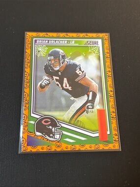 Brian Urlacher Chicago Bears Football Card - Orange Halloween Border